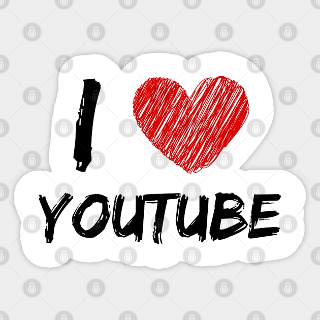 I Love YouTube Sticker by Eat Sleep Repeat